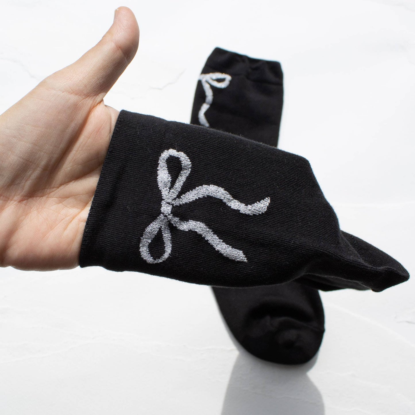 Women's Holiday Ribbon Bow Casual Socks