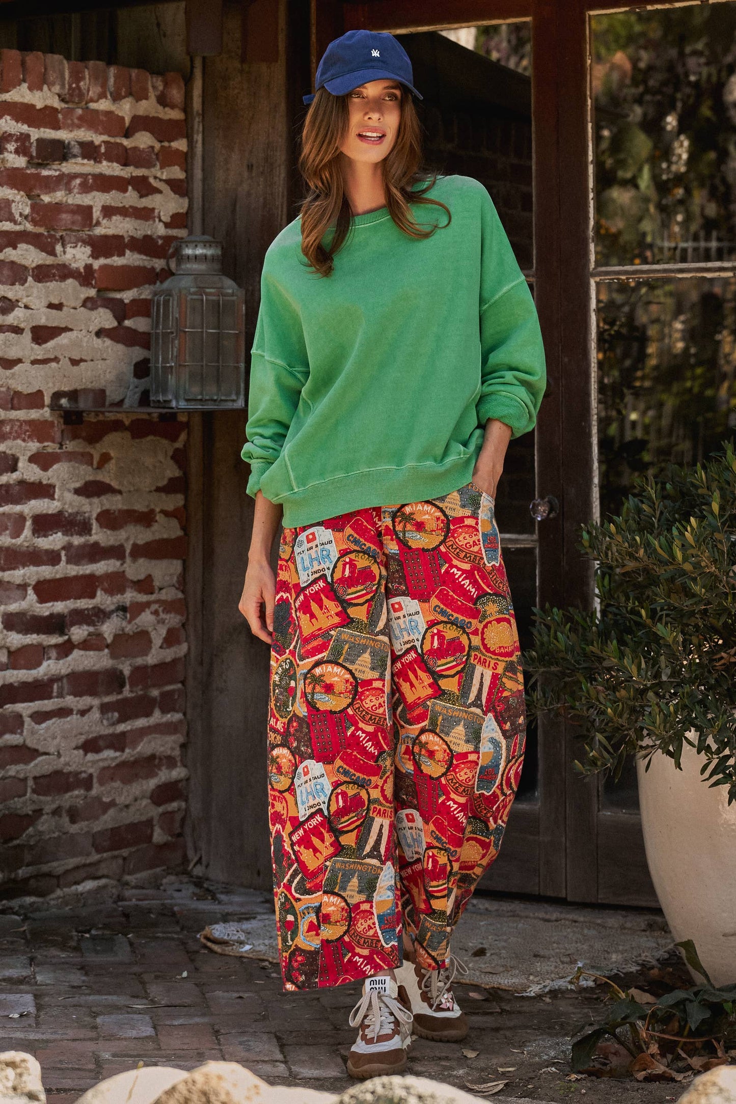 Crew Neck Comfort Washed  Sweatshirt