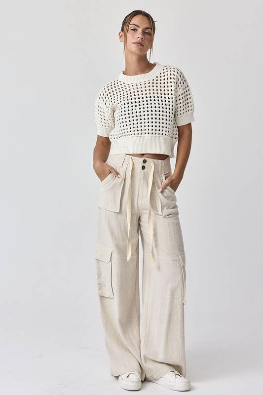 Maya Relaxed Fit Utility Wide Leg Pants