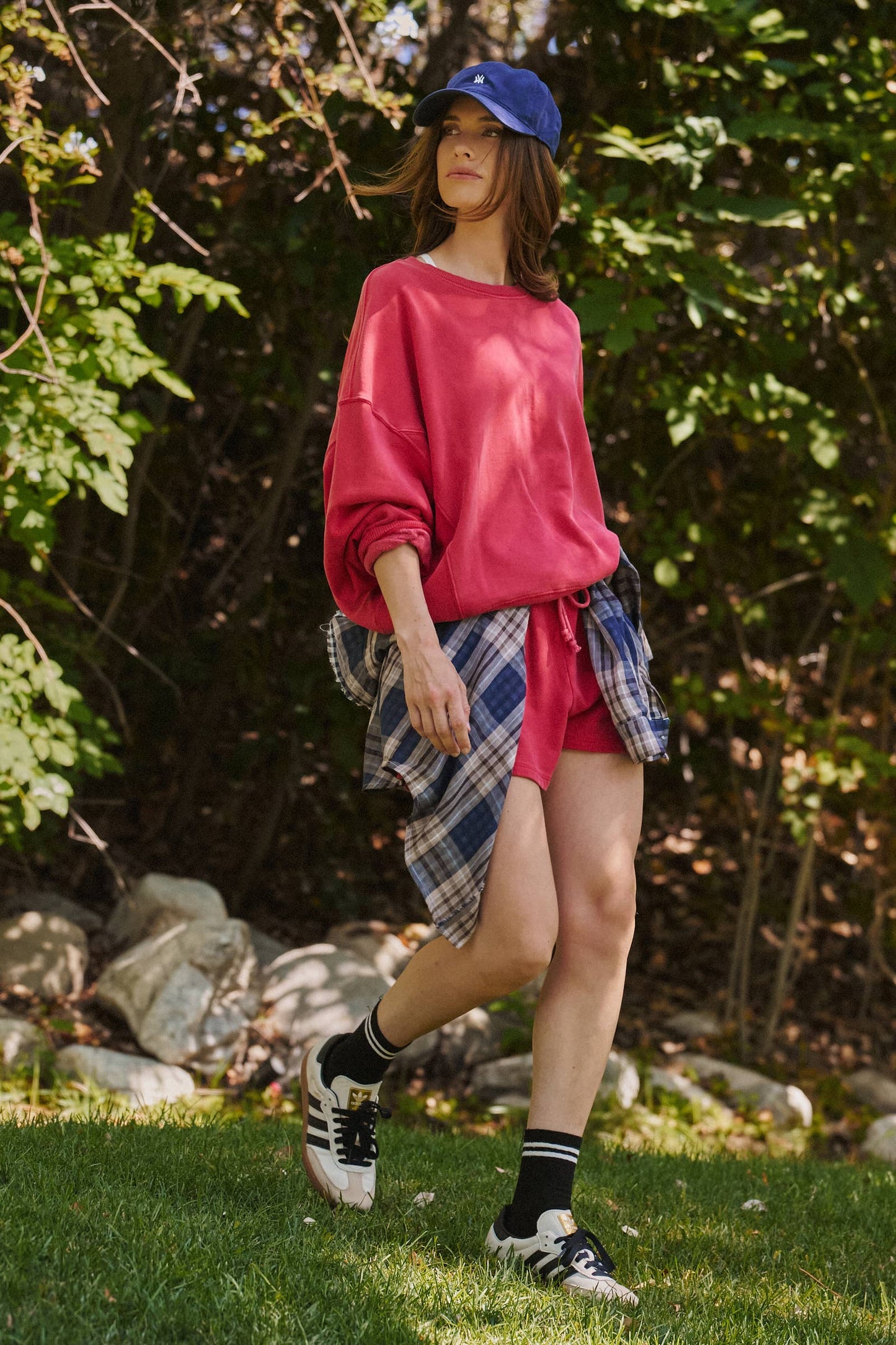 Crew Neck Comfort Washed  Sweatshirt