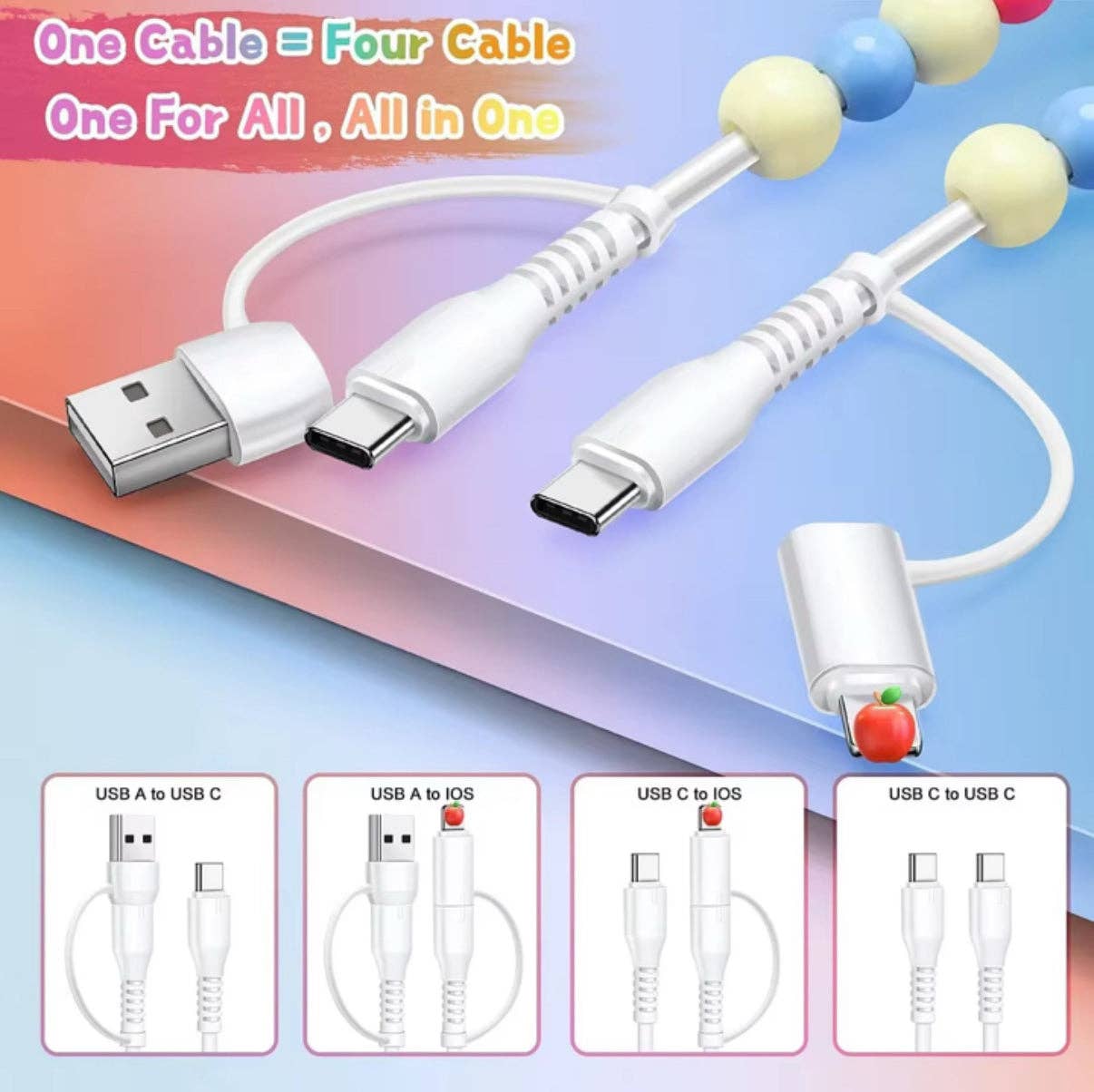 Glamour Beaded Charging Cable