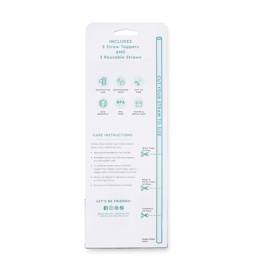 Ocean Straw Topper Set