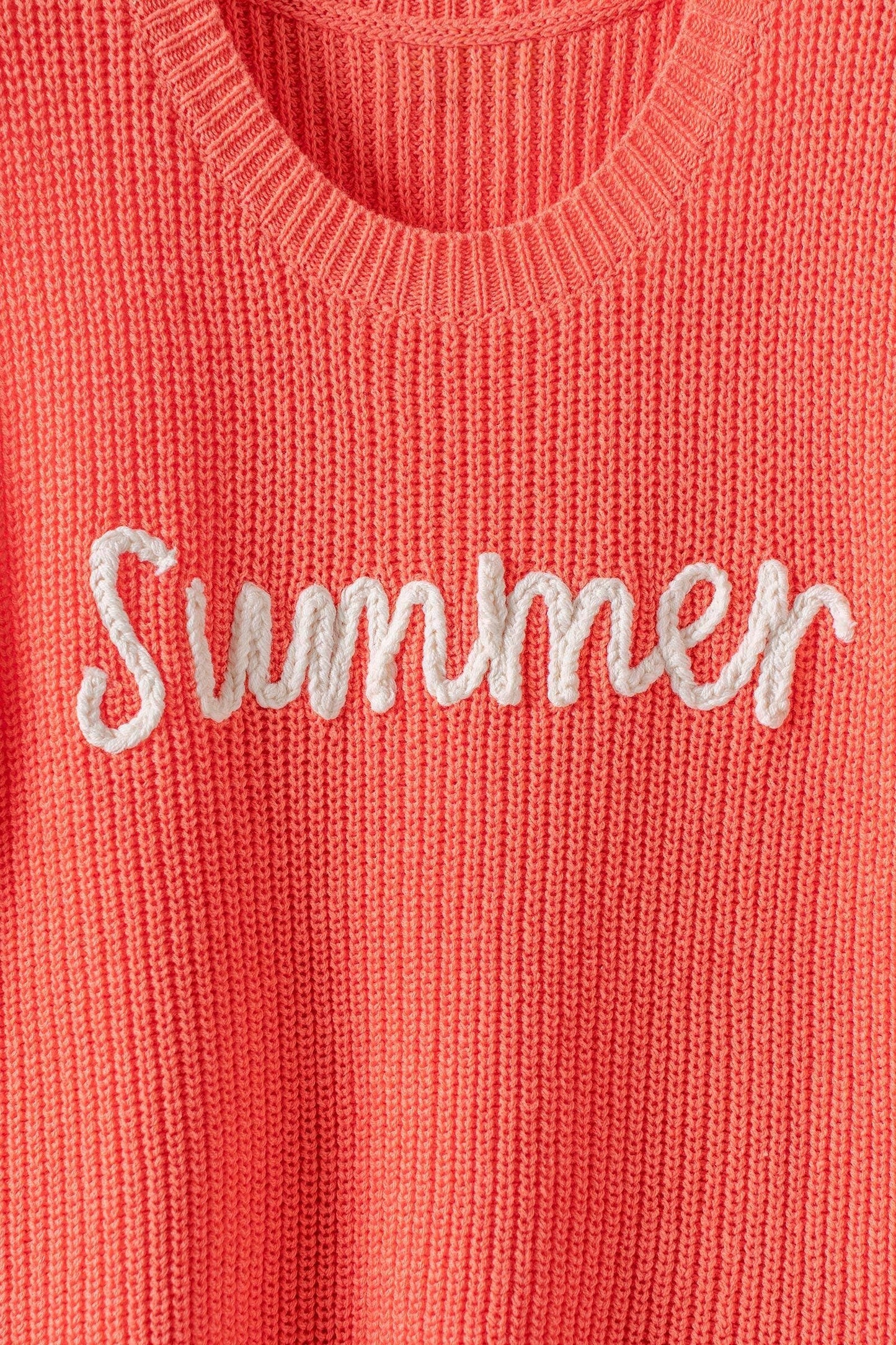 "Summer" Script Embroidered Knit Tank Top