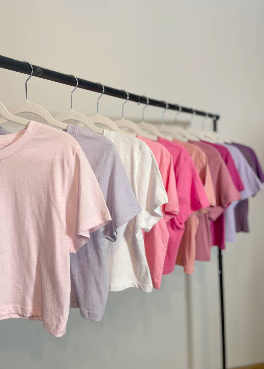 Premium cotton boxy crop tops