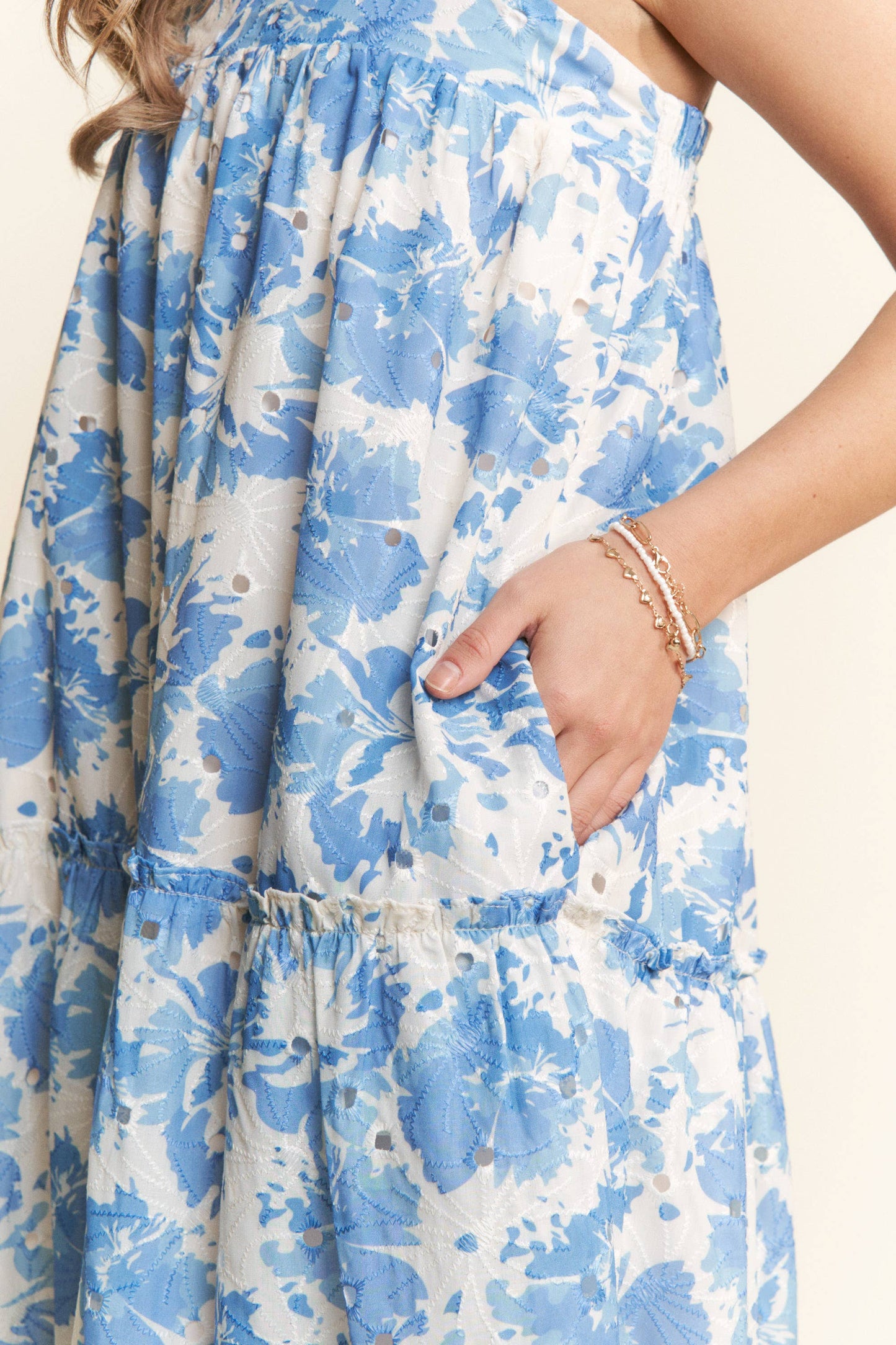 Floral Bandeau Maxi Dress With Tie Straps