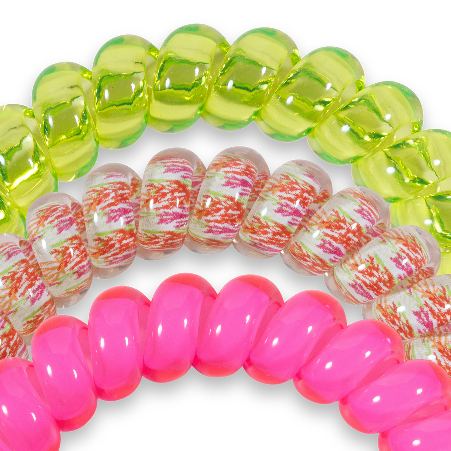 Spiral Hair Coils | Large | Tropical Punch Hair Ties