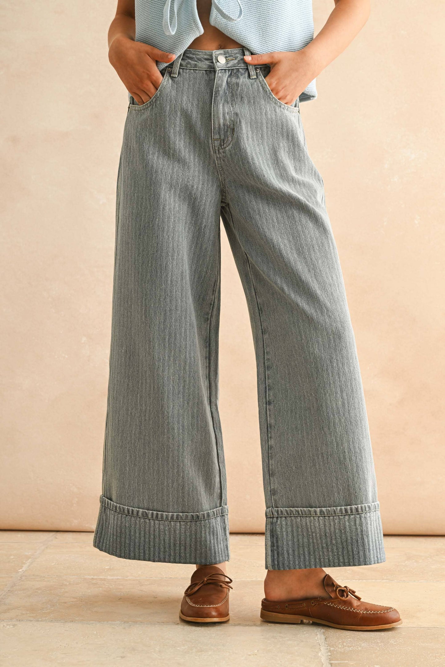 TEXTURED DFFEC DENIM PANTS