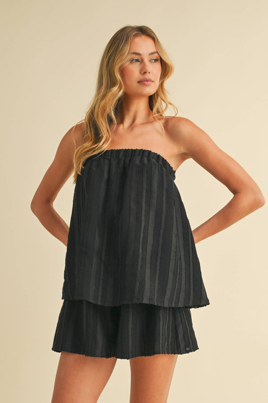 TEXTURED TUBE ROMPER