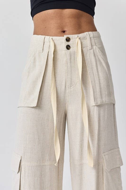 Maya Relaxed Fit Utility Wide Leg Pants
