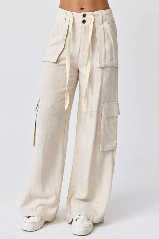Maya Relaxed Fit Utility Wide Leg Pants