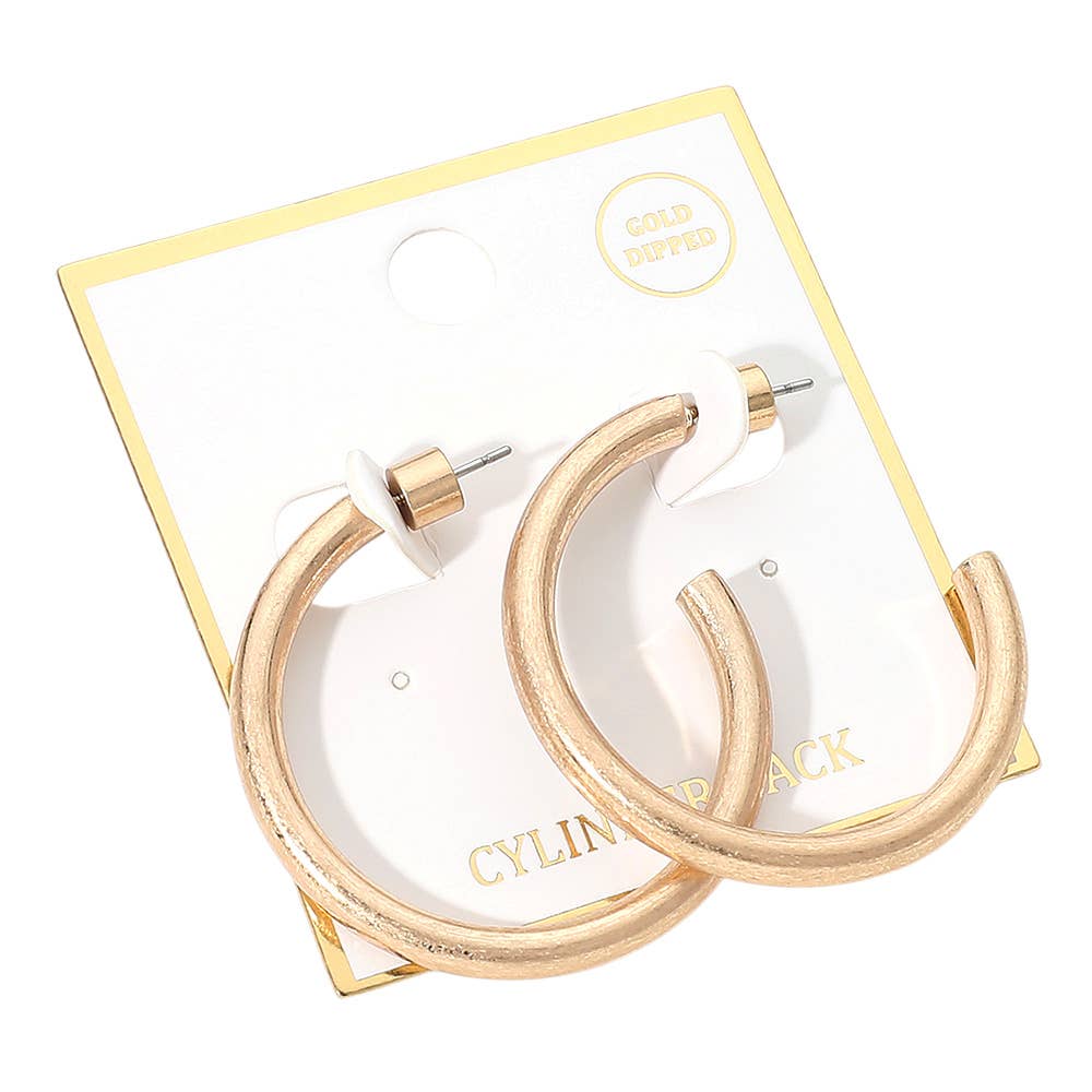 Gold Dipped Bold Open Hoop Earrings