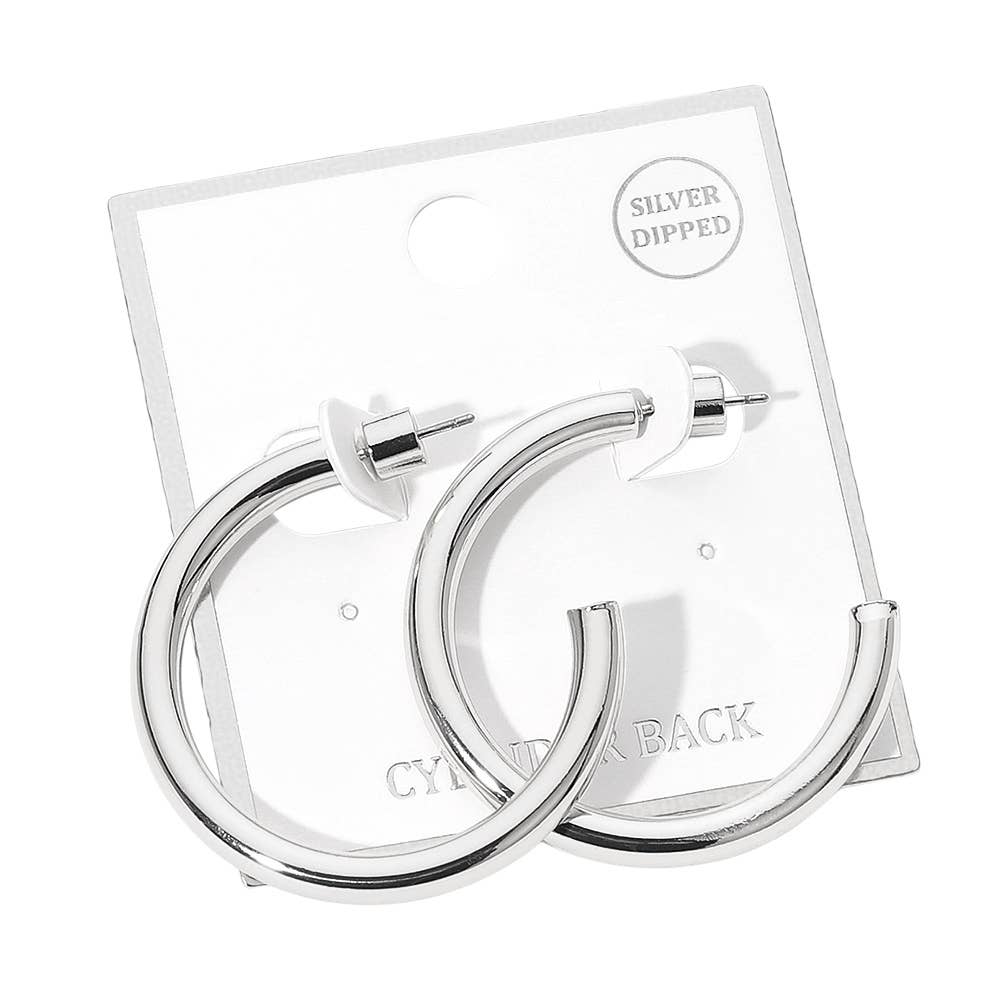 Gold Dipped Bold Open Hoop Earrings