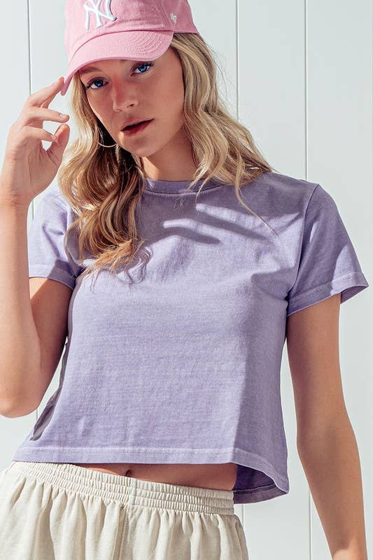 ALYSSA CROP CREW TOPS