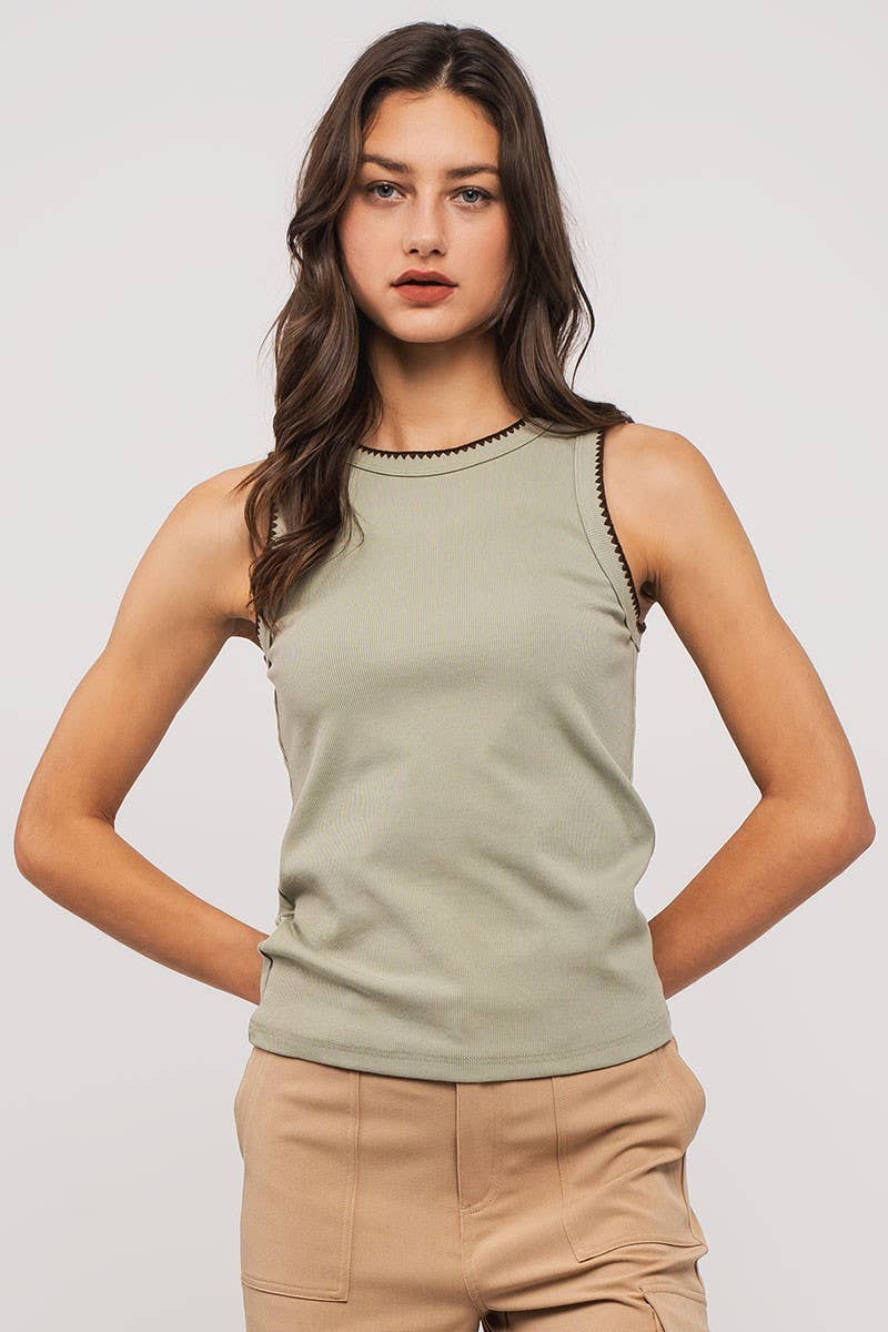 SYDNEY STRUCTURE KNIT TANK TOP