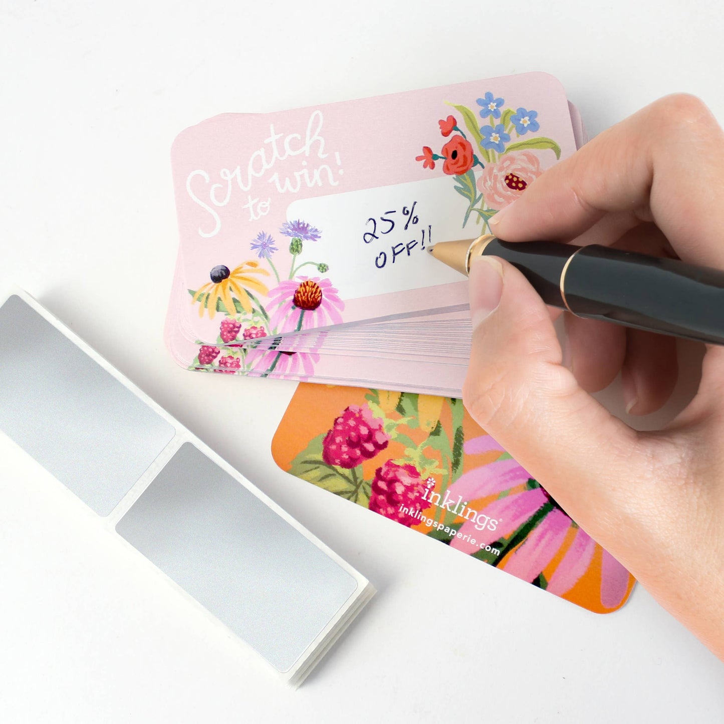 100 Customer Scratch-off Cards - Wildflowers