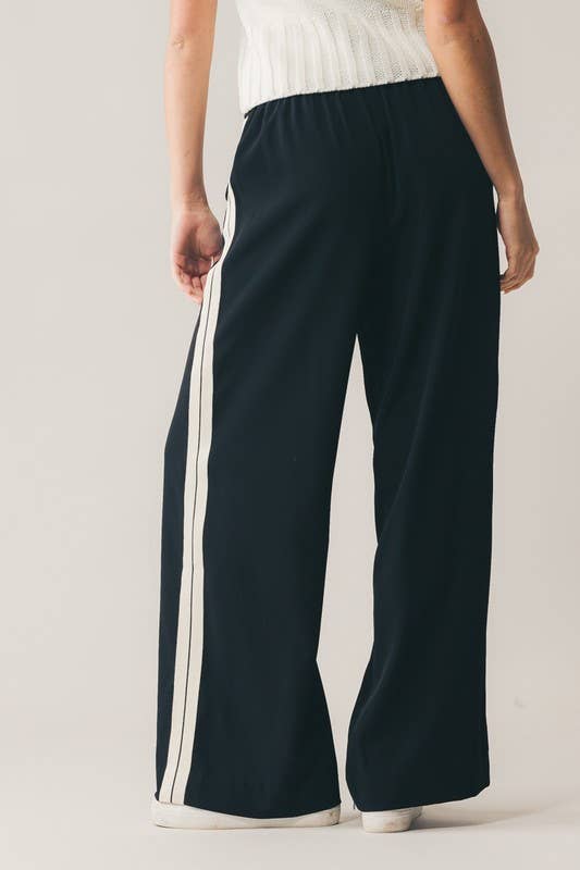 Side Stripe Drawstring Relaxed Statement Lounge Pants