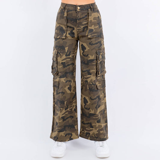 HIGH WAIST STRAIGHT CARGO PANTS-RJH30306CM