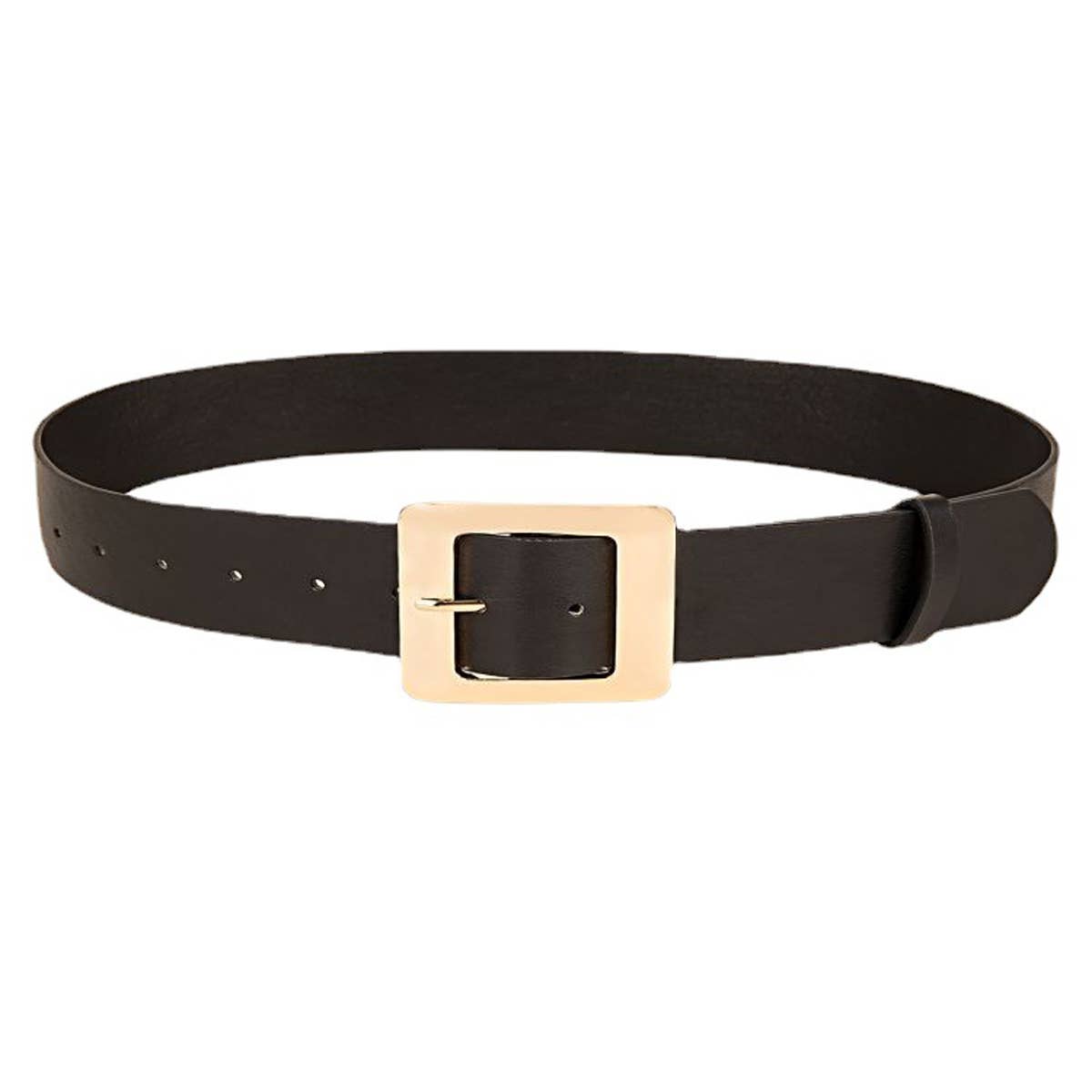 SQUARE PIN BUCKLE PU LEATHER BELT