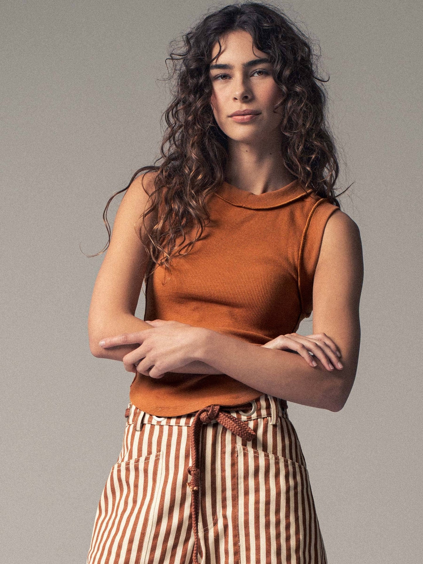 Ribbed Slim Fit Sleeveless Tank Top