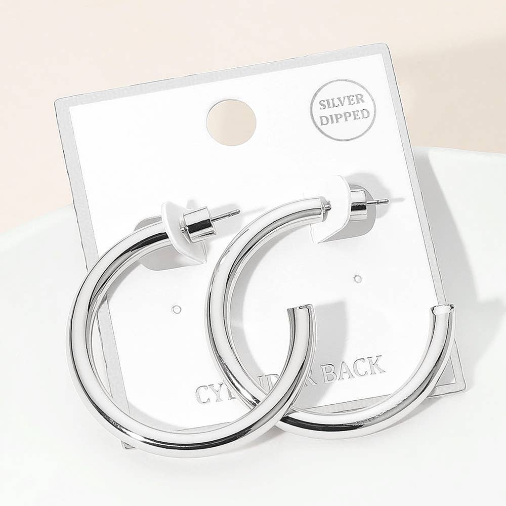 Gold Dipped Bold Open Hoop Earrings